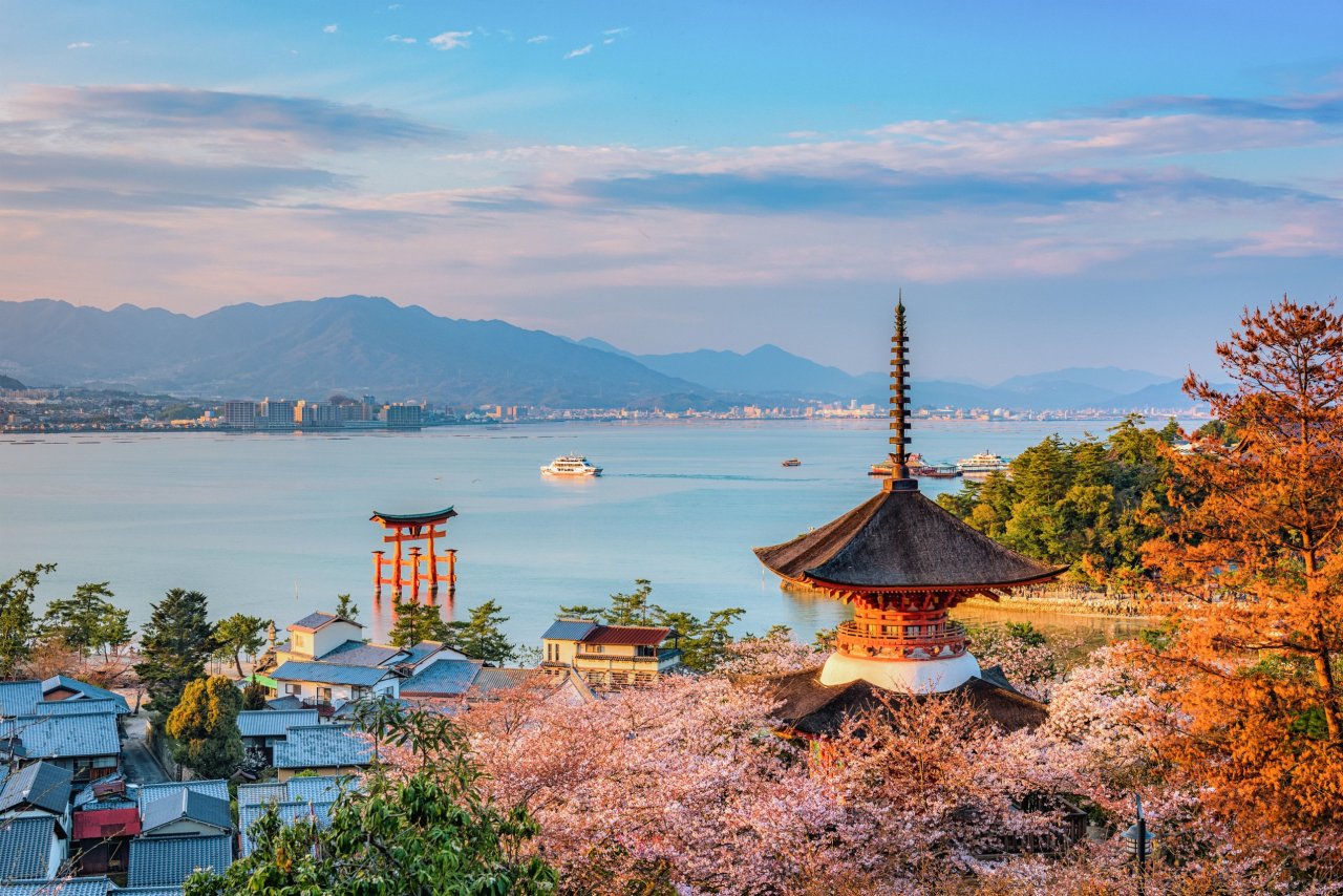 Stunning view of Hiroshima lake